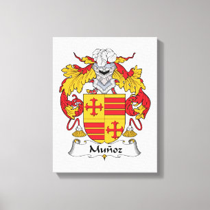 Munoz Family Crest Canvas Afdruk