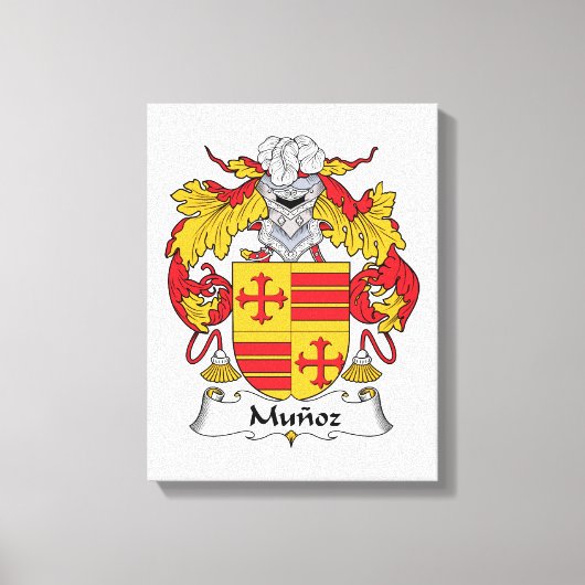 Munoz Family Crest Canvas Afdruk (Voorkant)