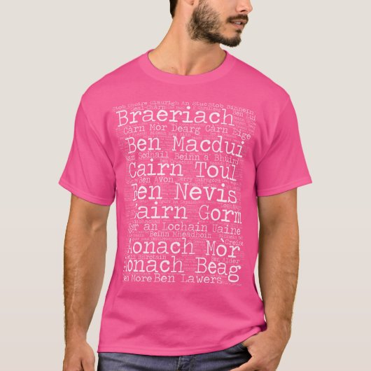 Munro Bagging - 282 Schotse Munros T-shirt (Voorkant)