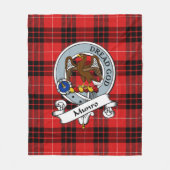 Munro Clan Badge Tartan Pset Fleece Deken (Voorkant)