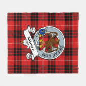 Munro Clan Badge Tartan Pset Fleece Deken (Voorkant (Horizontaal))
