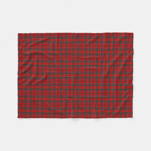 Munro Clan Bright Red, Blue en Green Tartan Fleece Deken (Voorkant (Horizontaal))
