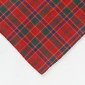 Munro Clan Bright Red, Blue en Green Tartan Fleece Deken (Hoek)