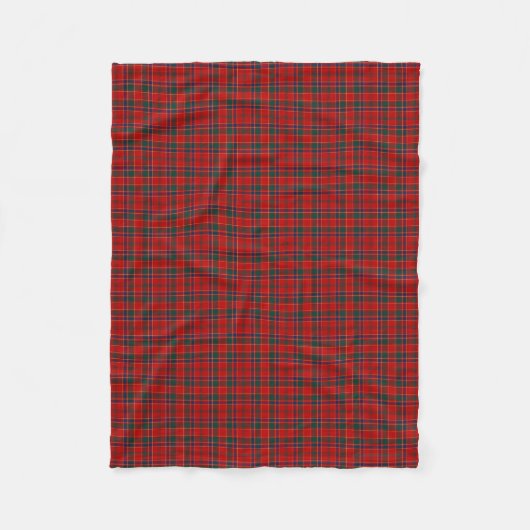 Munro Clan Bright Red, Blue en Green Tartan Fleece Deken (Voorkant)