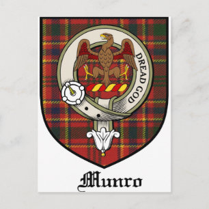Munro Clan Crest Badge Tartan Briefkaart
