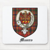 Munro Clan Crest Badge Tartan Muismat (Voorkant)