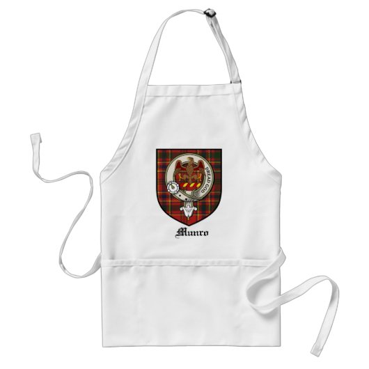 Munro Clan Crest Badge Tartan Standaard Schort (Voorkant)