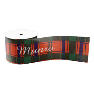 Munro clan Pset Scottish tartan Grosgrain Lint