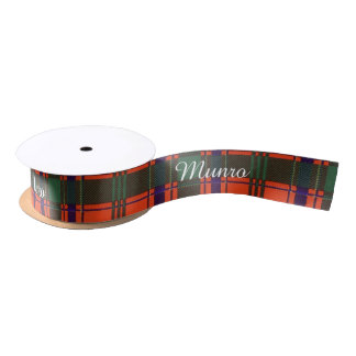 Munro clan Pset Scottish tartan Satijnen Lint