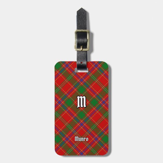 Munro Clan Tartan Bagagelabel (Voorkant verticaal)