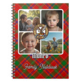 Munro-familiefotocollage Notitieboek (Voorkant)