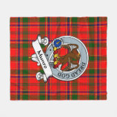 Munro Modern Clan badge Tartan Pset Fleece Deken (Voorkant (Horizontaal))