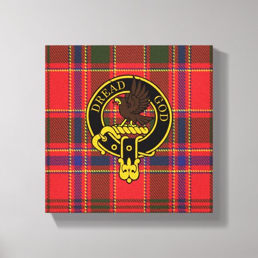 Munro Scottish Crest en Tartan Canvas print (Voorkant)