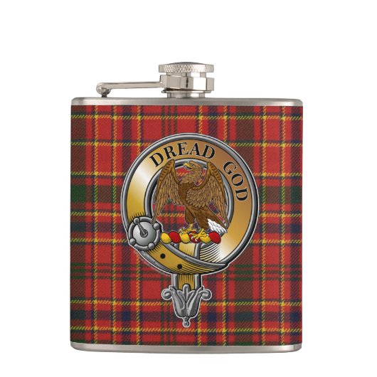 Munro Tartan & Badge Heupfles (Voorkant)