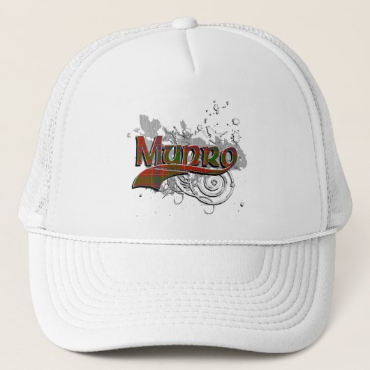 Munro Tartan Grunge Trucker Pet (Voorkant)