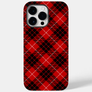 Munro tartan red black plaid Case-Mate iPhone 14 pro max hoesje