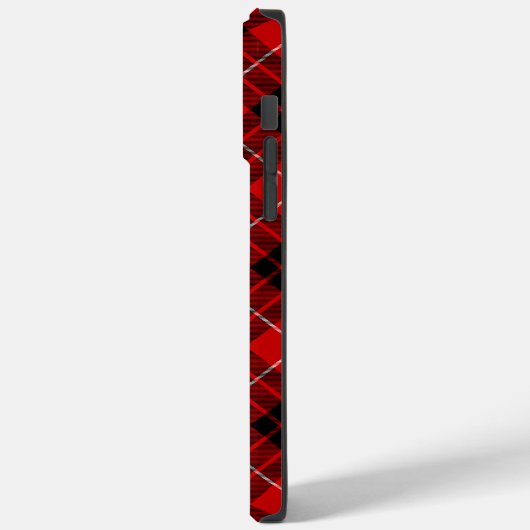 Munro tartan red black plaid Case-Mate iPhone case (Achterkant / Links)
