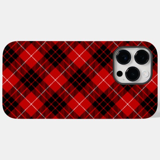 Munro tartan red black plaid Case-Mate iPhone case (Achterkant (horizontaal))