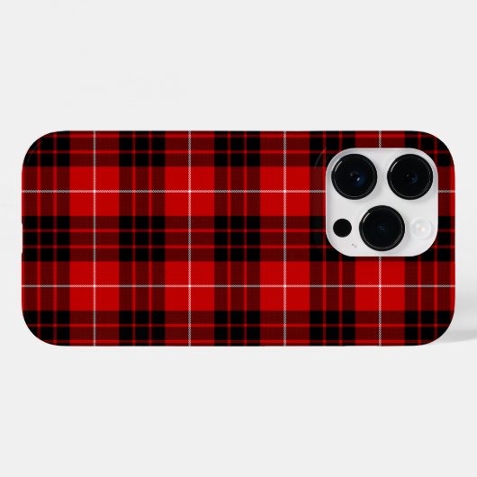 Munro tartan red black plaid Case-Mate iPhone case (Achterkant (horizontaal))