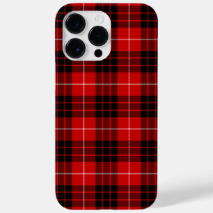 Munro tartan red black plaid Case-Mate iPhone 14 pro max hoesje