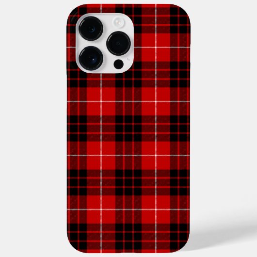 Munro tartan red black plaid Case-Mate iPhone case (Achterkant)