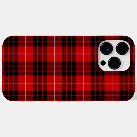 Munro tartan red black plaid Case-Mate iPhone case (Achterkant (horizontaal))