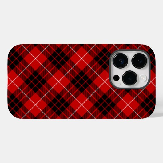 Munro tartan red black plaid Case-Mate iPhone case (Achterkant (horizontaal))