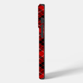Munro tartan red black plaid Case-Mate iPhone case (Achterkant / Links)