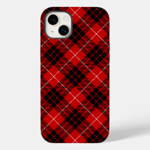 Munro tartan red black plaid Case-Mate iPhone 14 plus hoesje