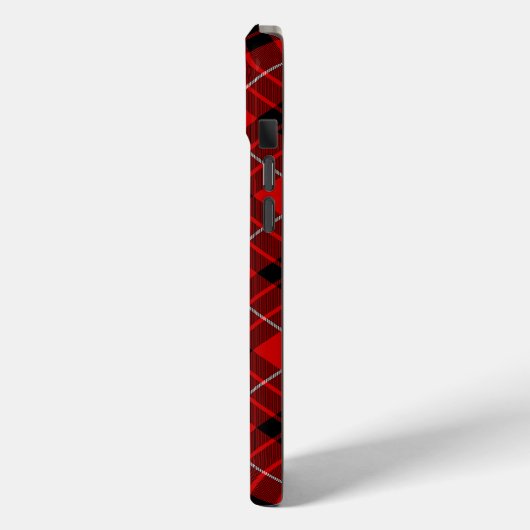 Munro tartan red black plaid Case-Mate iPhone case (Achterkant / Links)