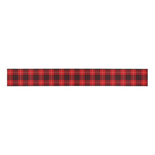 Munro tartan red black plaid grosgrain lint (Voorkant)
