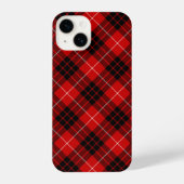 Munro tartan red black plaid iPhone hoesje (Achterkant)