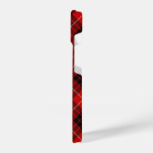 Munro tartan red black plaid iPhone hoesje (Linkerkant)