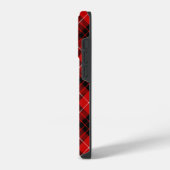 Munro tartan red black plaid iPhone hoesje (Linkerkant)