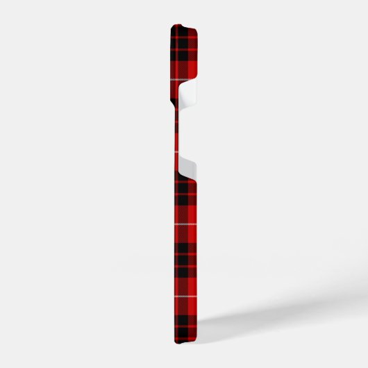 Munro tartan red black plaid iPhone hoesje (Linkerkant)