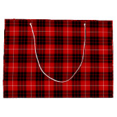Munro tartan red black plaid large cadeautasje (Achterkant)