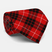 Munro tartan red black plaid stropdas (Opgerold)