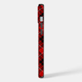 Munro tartan rood zwart geruit iPhone hoesje (Linkerkant)