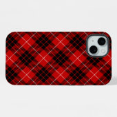 Munro tartan rood zwart geruit iPhone hoesje (Achterkant horizontaal)