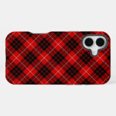 Munro tartan rood zwart geruit iPhone hoesje (Achterkant horizontaal)