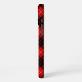 Munro tartan rood zwart geruit iPhone hoesje (Linkerkant)