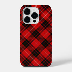 Munro tartan rood zwart geruit iPhone 14 plus hoesje