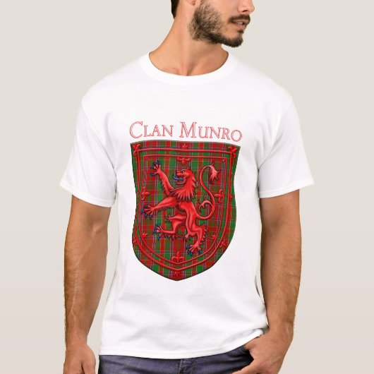 Munro Tartan Scottish Plaid Lion Rampant T-shirt (Voorkant)