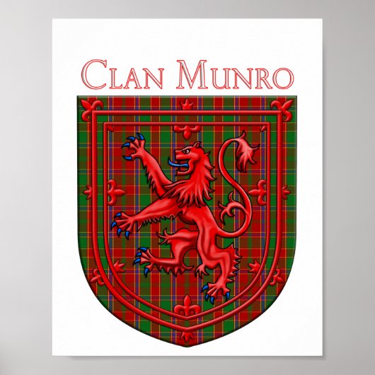 Munro Tartan Scottish Play Lion Rampant Poster (Voorkant)