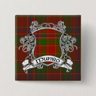 Munro Tartan Shield Vierkante Button 5,1 Cm