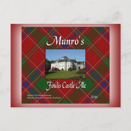 Munro's Foulis Castle Ale Briefkaart (Voorkant)
