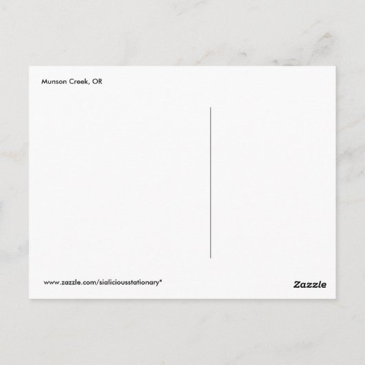 Munson Creek Briefkaart (Achterkant)