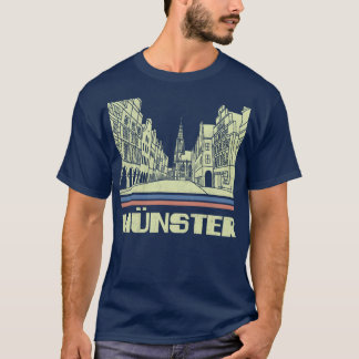 Munster City Gift Duitsland City Silhouet Skyline T-shirt