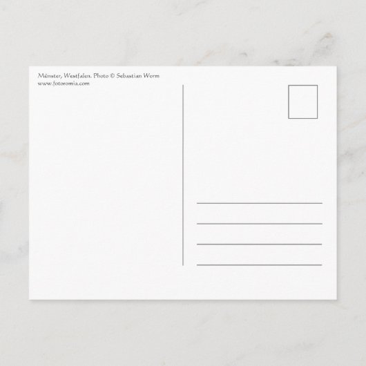 Münster Duitsland Briefkaart (Achterkant)