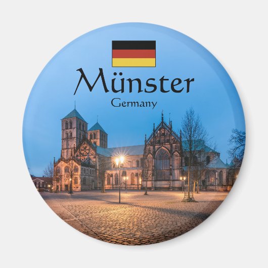 Münster Duitsland Souvenir Magneet (Voorkant)